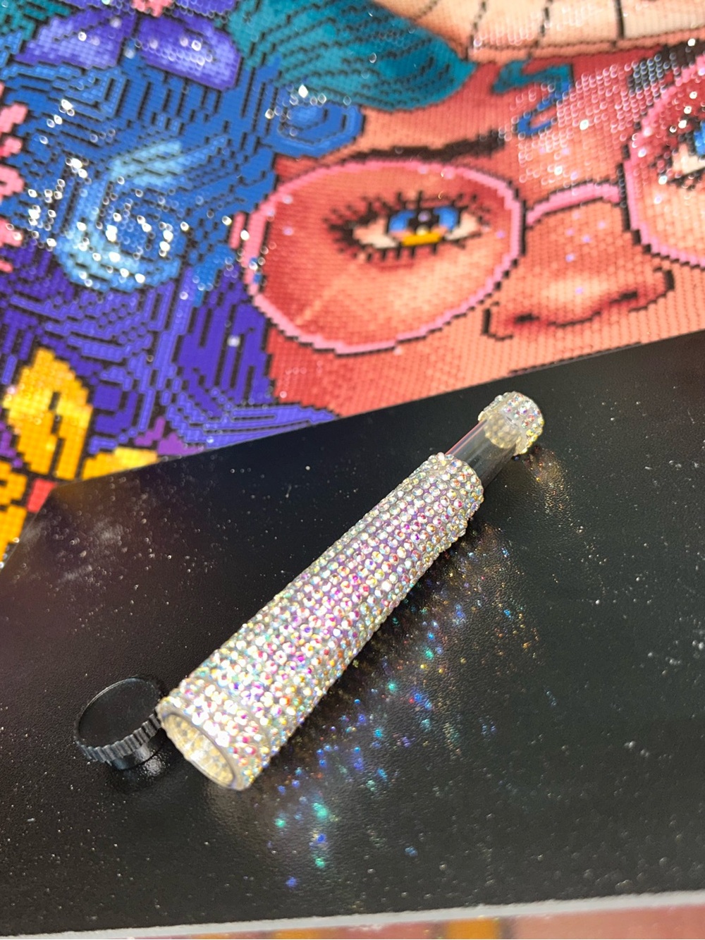 Sparkling Crystal Lipstick Case - Iridescent